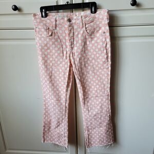 Anthro Pilcro High Rise Bootcut Polka Dot Jeans 30